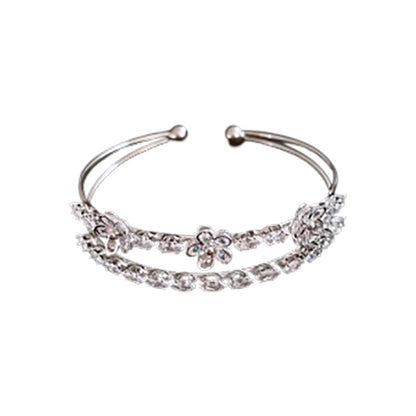 Bracciale Doppio Fiore Zircone