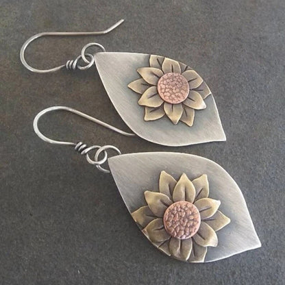 Orecchini girasole dipinti a mano