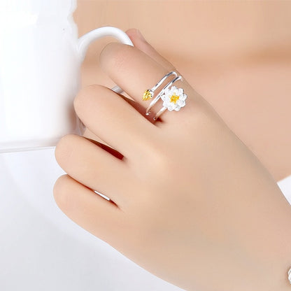 Anello loto in argento
