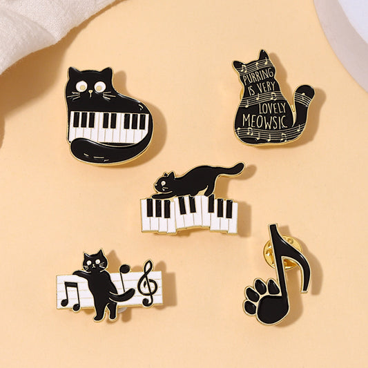 Spilla gatto nero