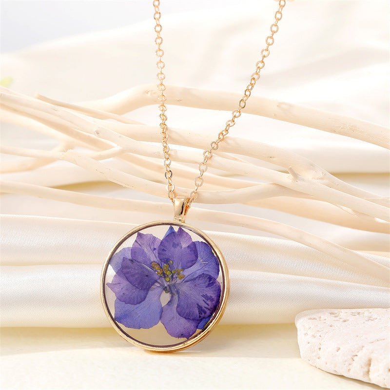 Collana fiori secchi rotondi
