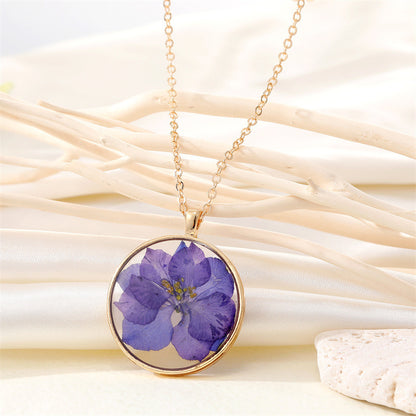 Collana fiori secchi rotondi