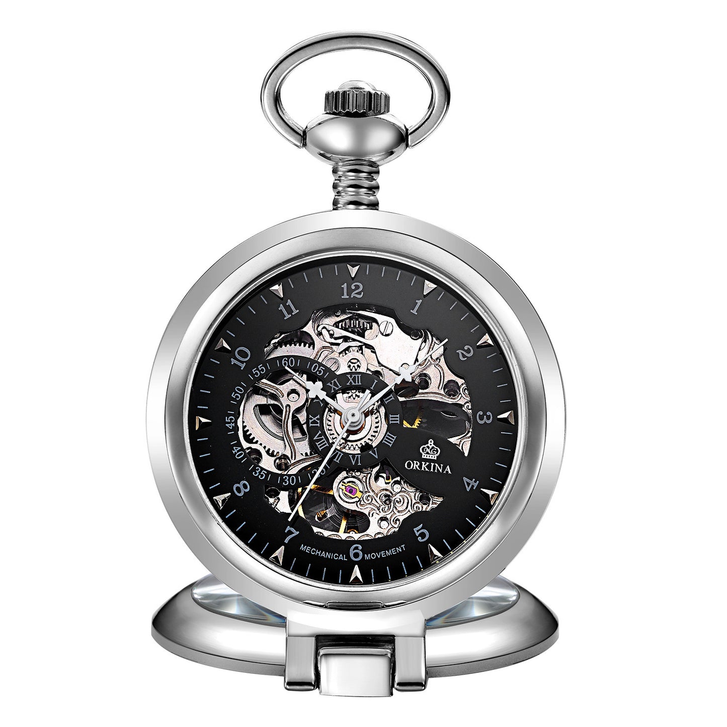 Orologio da tasca meccanico scheletro