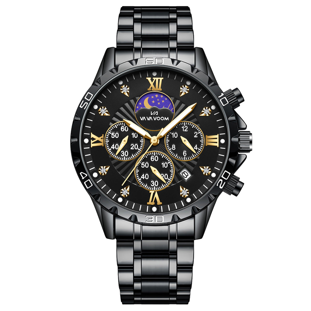 Orologio da uomo impermeabile con calendario luminoso