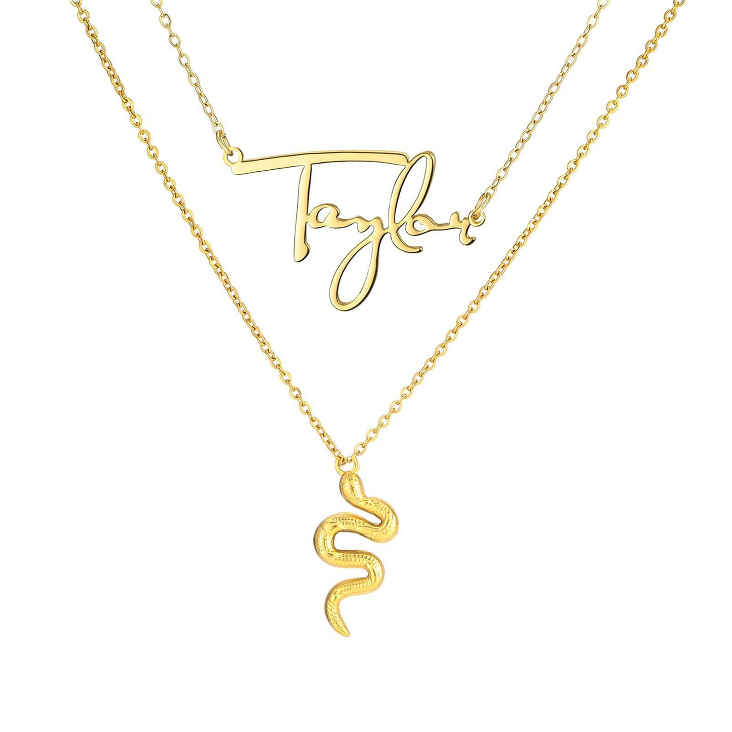 Collana con lettere titanio