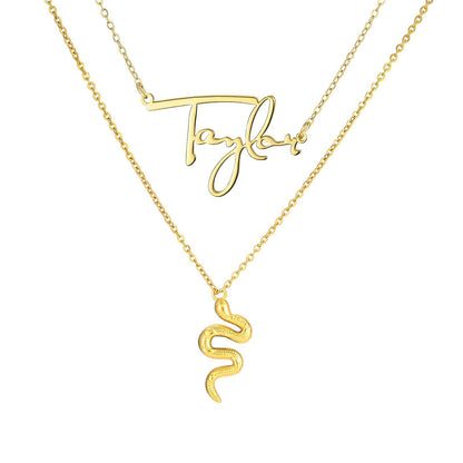Collana con lettere titanio