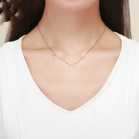 Collana zodiaco placcata oro rosa