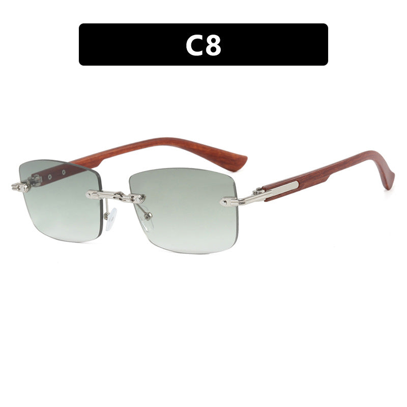 Occhiali rimless quadrati da uomo