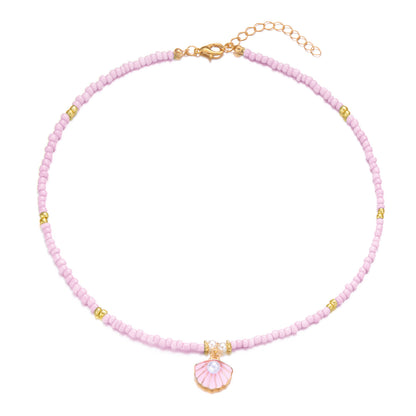 Collana conchiglia e perla stile nautico