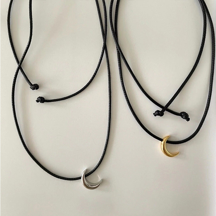 Collana luna in pelle