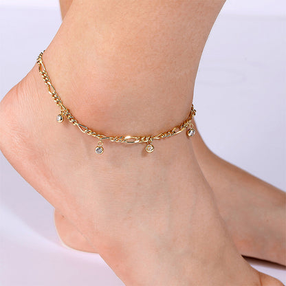 Cavigliera zircone dorato