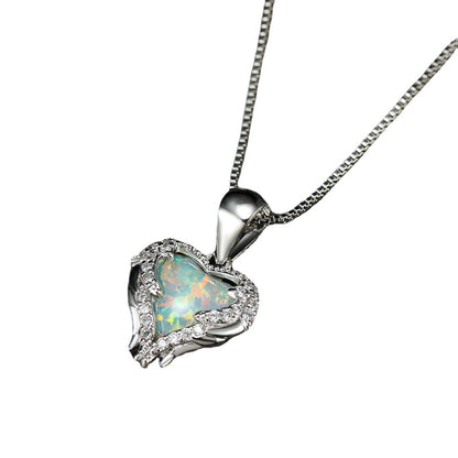 Collana angelo opale blu
