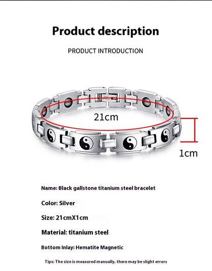 Bracciale acciaio e titanio