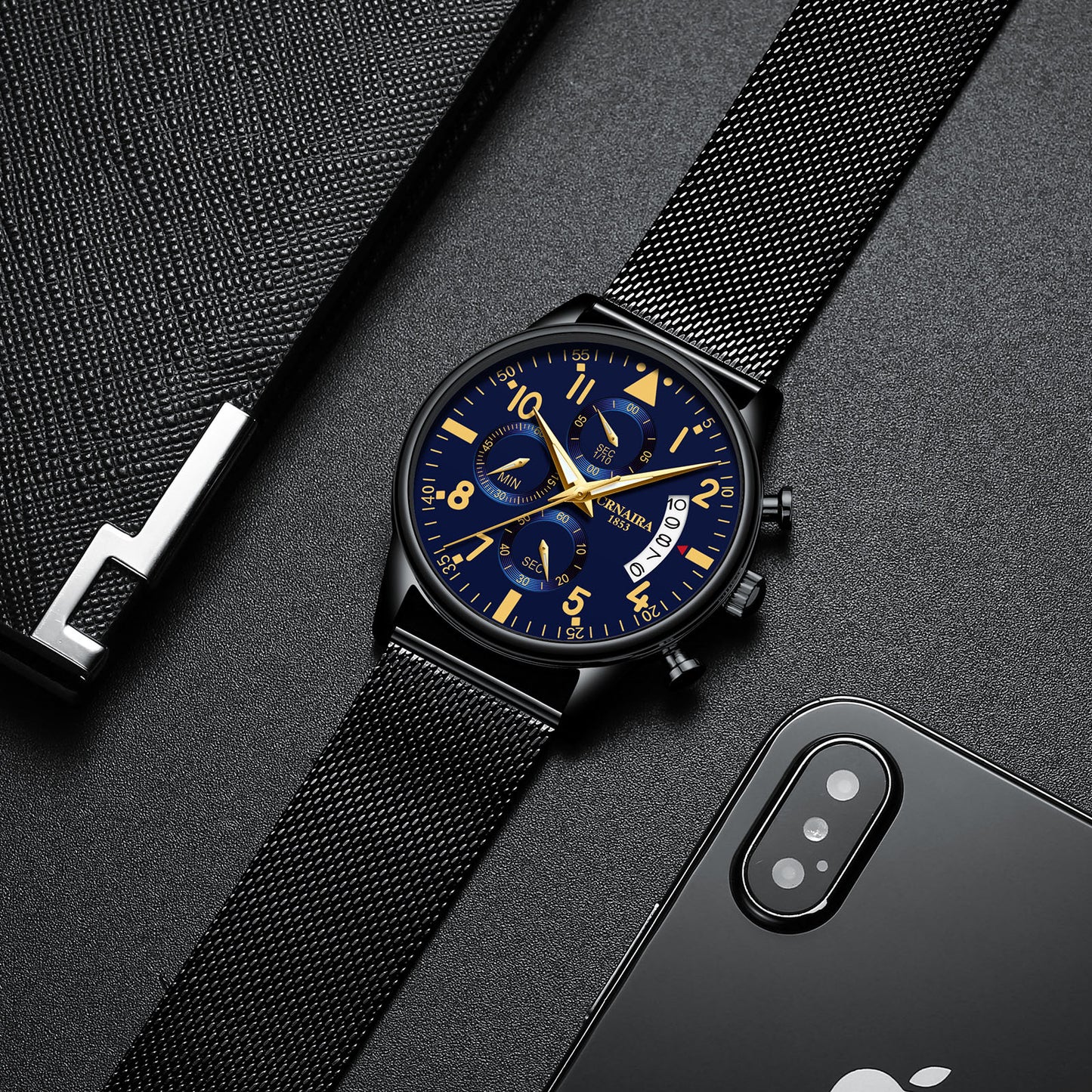 Orologio acciaio impermeabile da uomo semplice