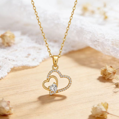 Collana cuore in zircone