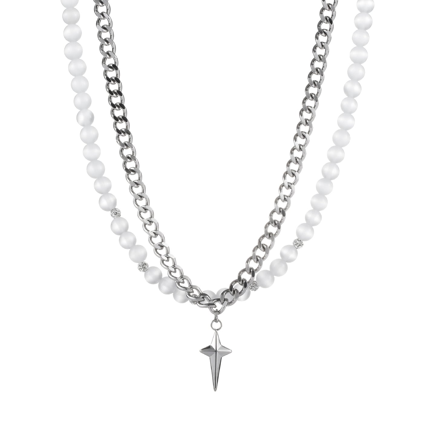Collana stella occhio di gatto