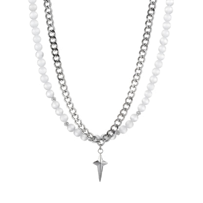 Collana stella occhio di gatto