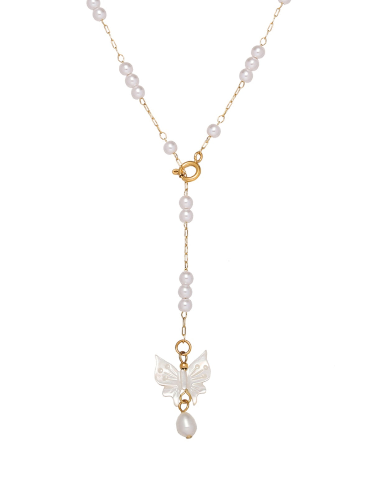 Collana con farfalla e perle