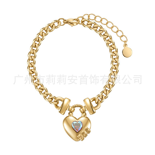 Braccialetto lucchetto cuore