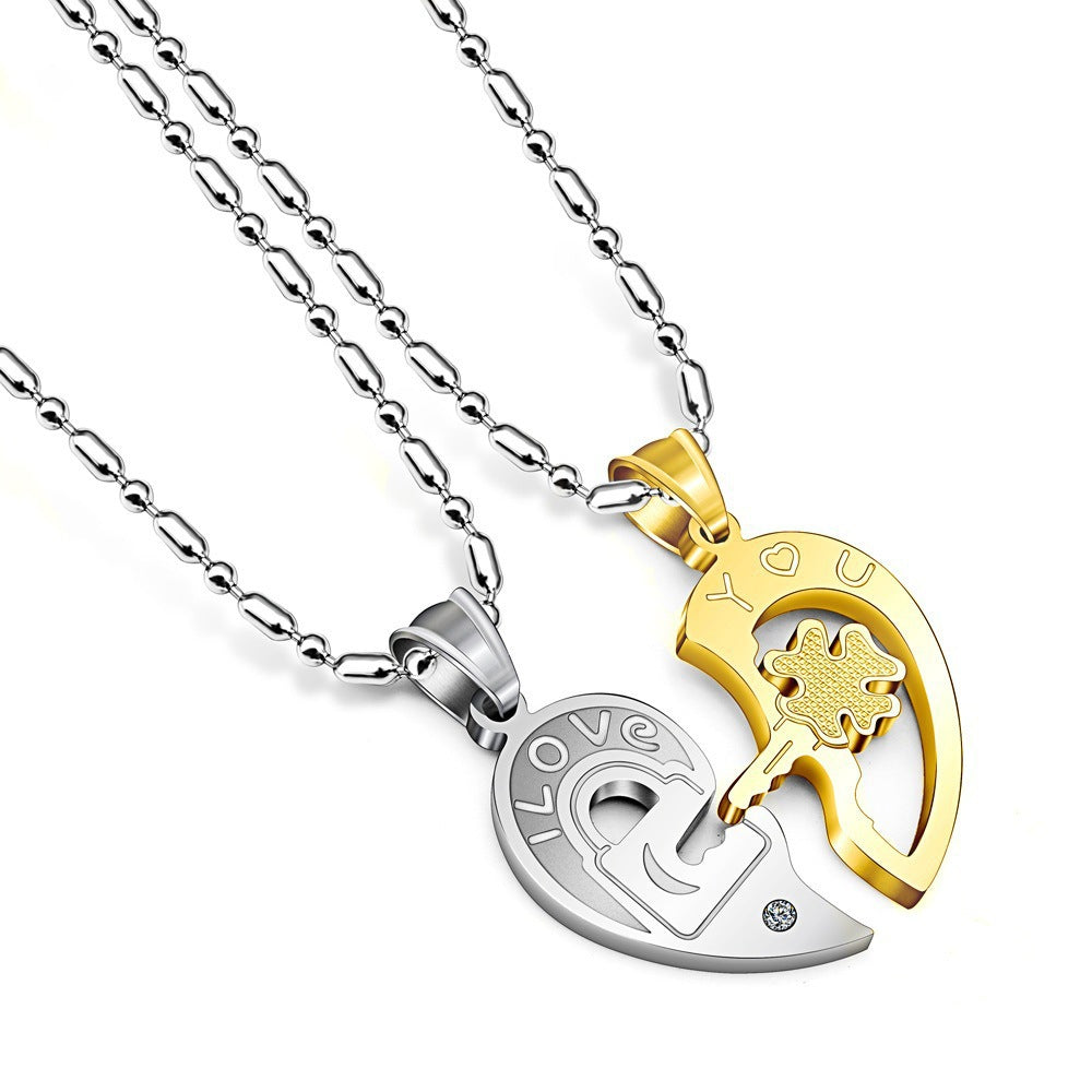 Collana coppia chiave puzzle