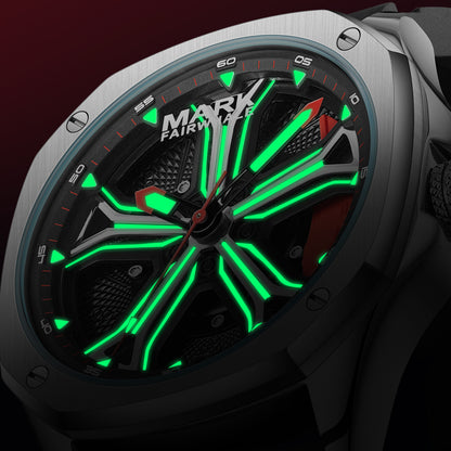 Orologio luminoso impermeabile al quarzo con quadrante calibrato