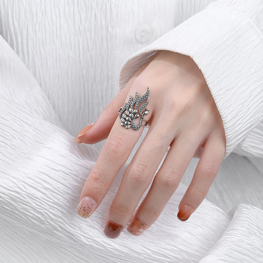 Anello pavone fenice