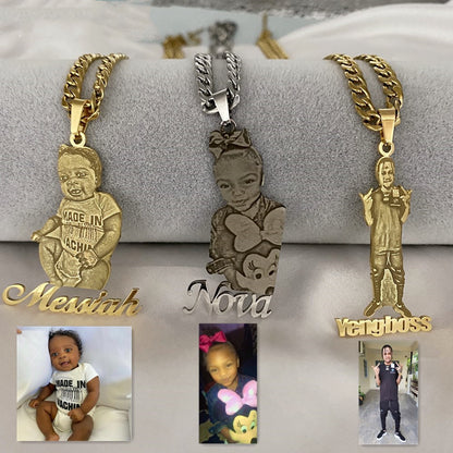 Collana foto e nome per bambini
