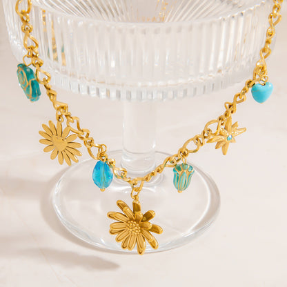Collana doppio strato oro gemelli