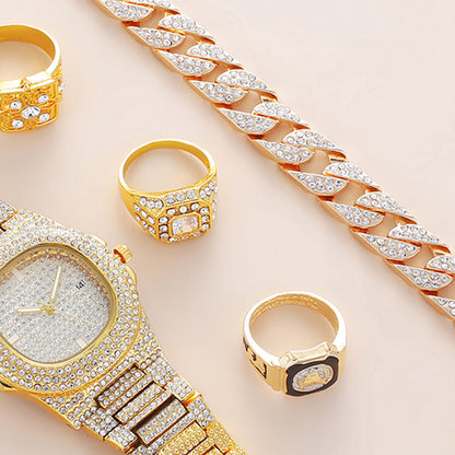 Orologio con bracciale diamanti e calendario
