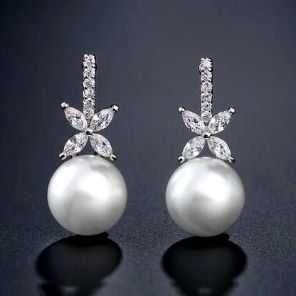 Orecchini zircone con intarsi micro