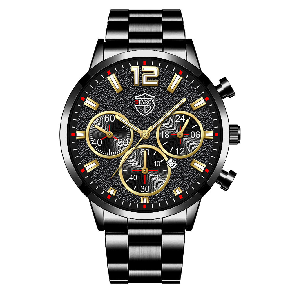 Orologio uomo con calendario acciaio inossidabile