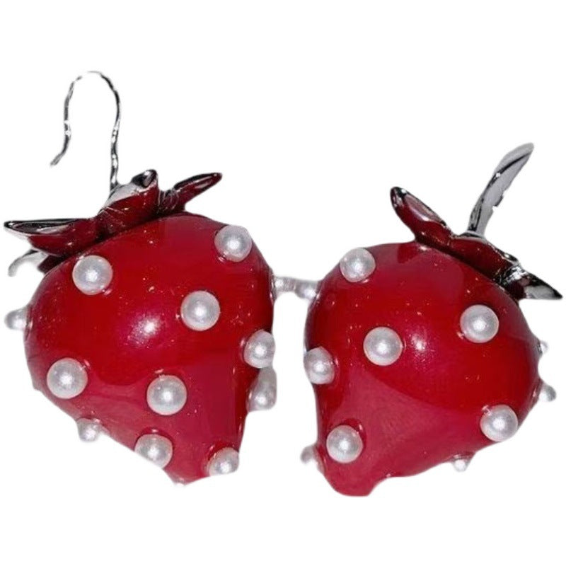 Orecchini Fragola Resina