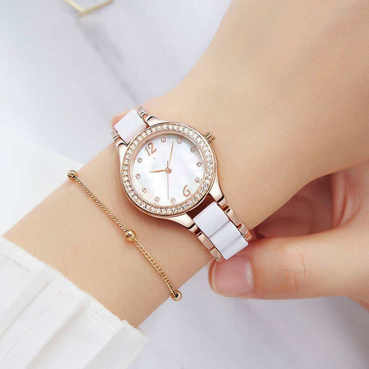 Orologio donna ceramica con diamanti