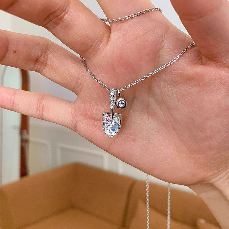 Collana ciondolo pala strass