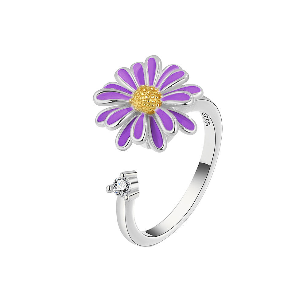 Anello girevole viola