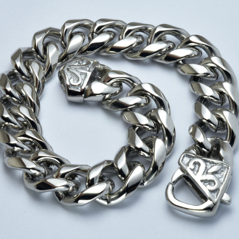 Bracciale punk rock titanio acciaio