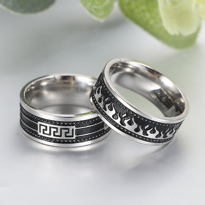 Anello acciaio titanio uomo