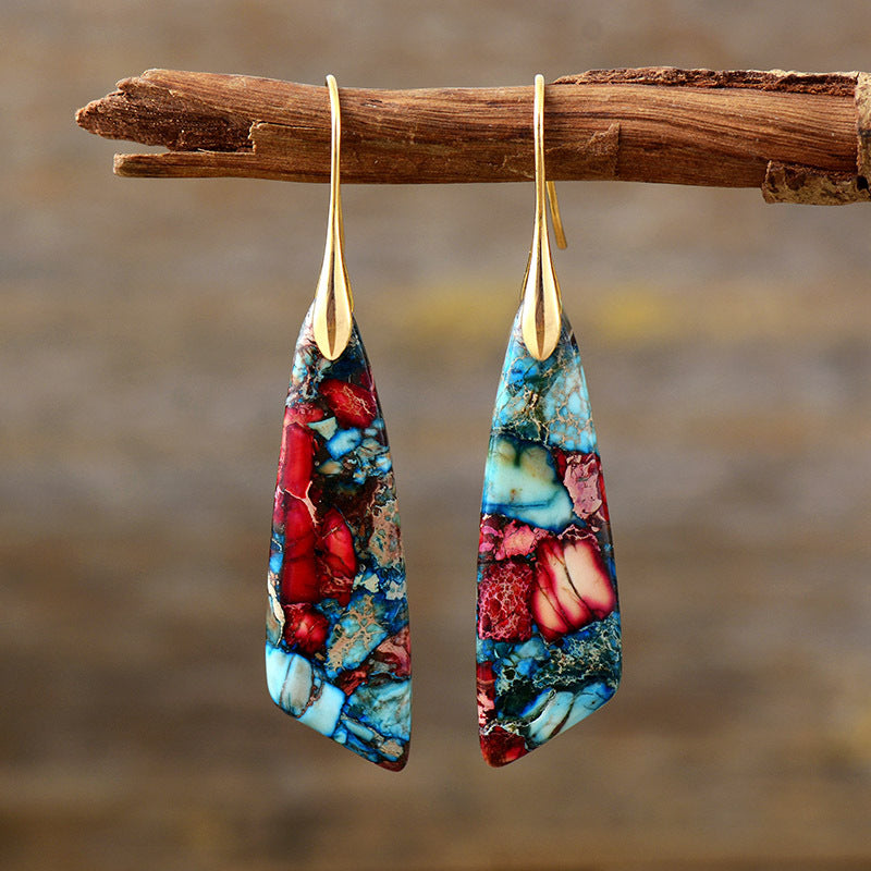 Orecchini boho pietra
