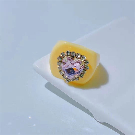 Anello Cuore Resina