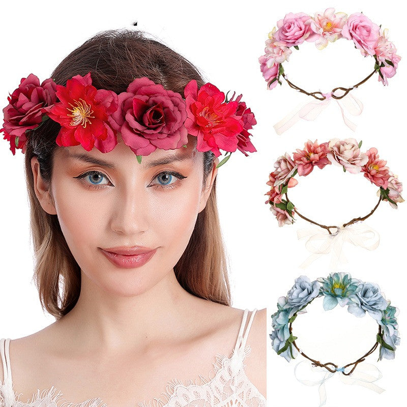 Corona di fiori di rosa