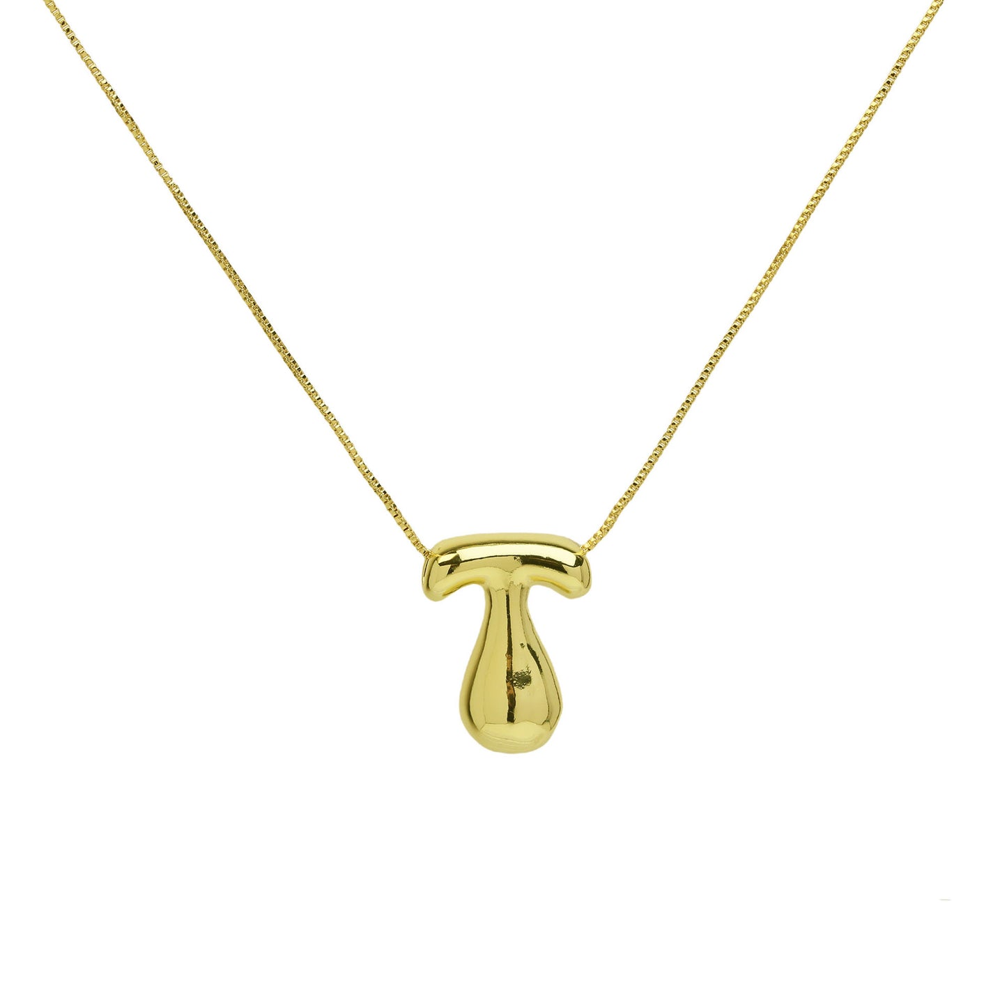 Collana lettera in ottone