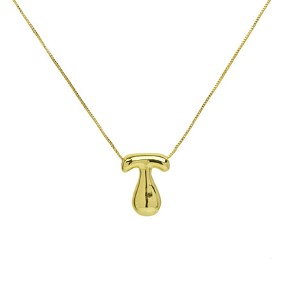 Collana lettera in ottone