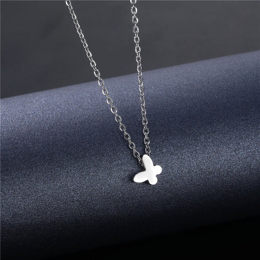 Collana farfalla acciaio lucida