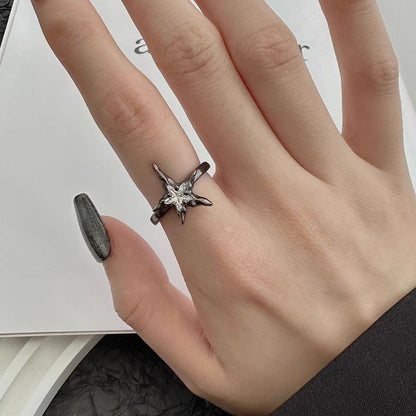 Anello stelle da donna scuro