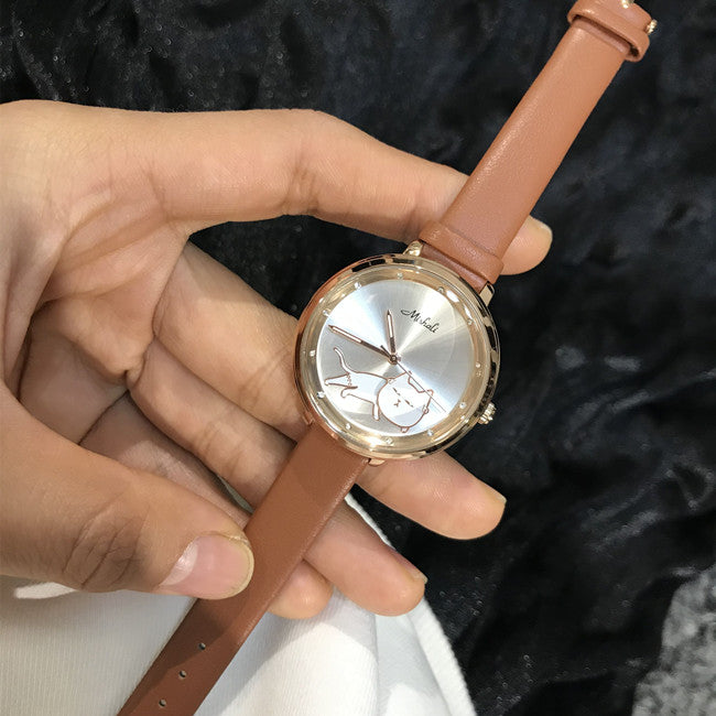 Orologio gatto ondeggiante da donna