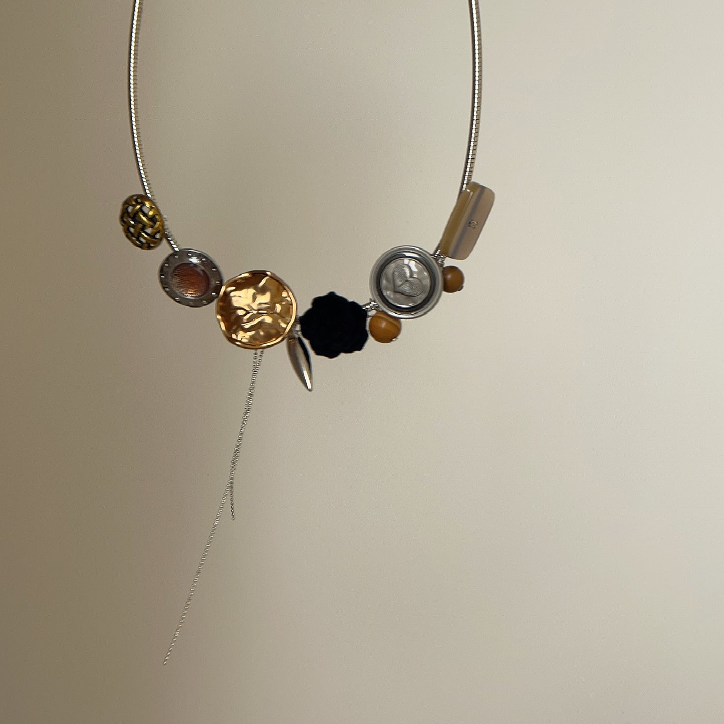 Collana intrecciata cuore vintage