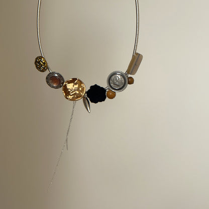 Collana intrecciata cuore vintage