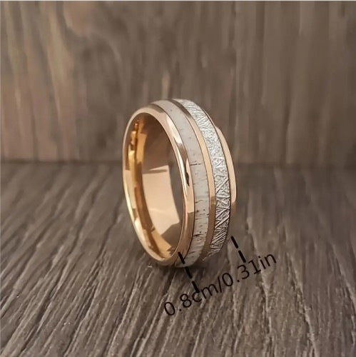 Anello marmo argento scanalato