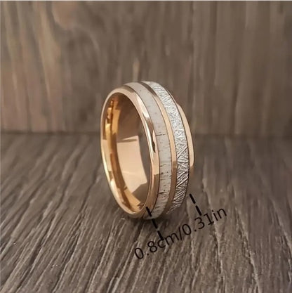 Anello marmo argento scanalato