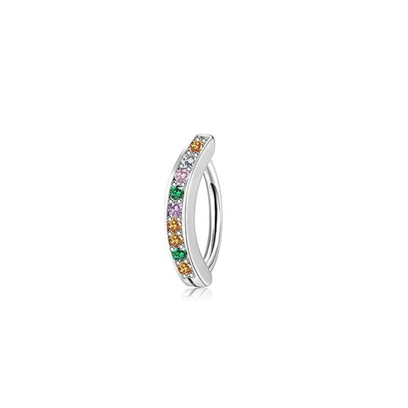 Piercing ombelico zircone in acciaio e rame